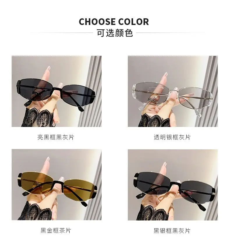 Women's Cat's Eye Sunglasses Black Round Face Slimming — feature 12