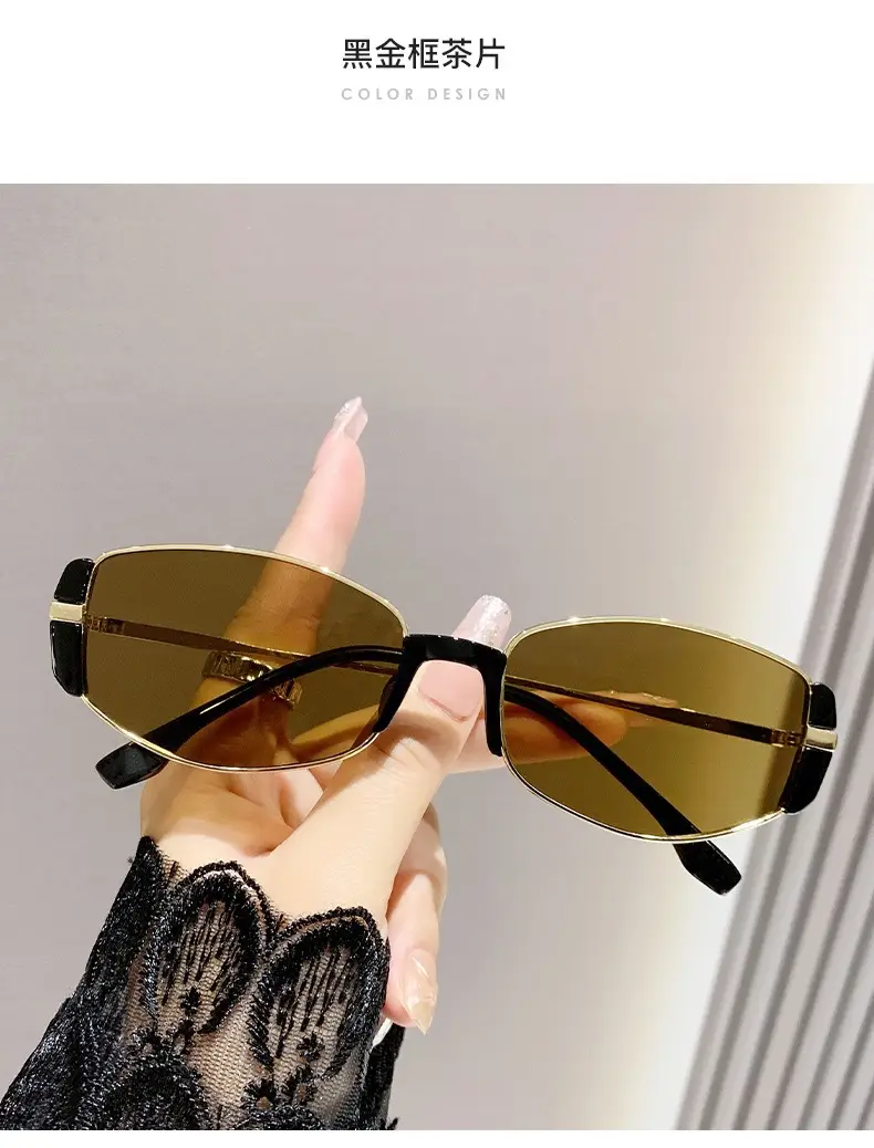 Women's Cat's Eye Sunglasses Black Round Face Slimming — feature 22