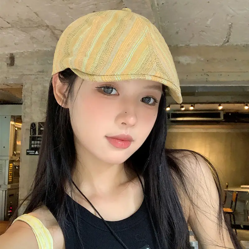 Japanese Antique Striped Forward Cap Women 2024 - Image 5