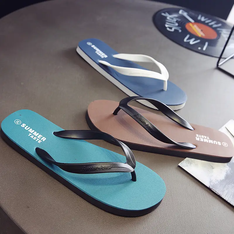 Men's Summer Flip-Flops, Non-Slip Rubber Korean Style Trendy Slippers, Student Beach Thong Sandals, Anti-Slip and Wear-Resistant - Image 8