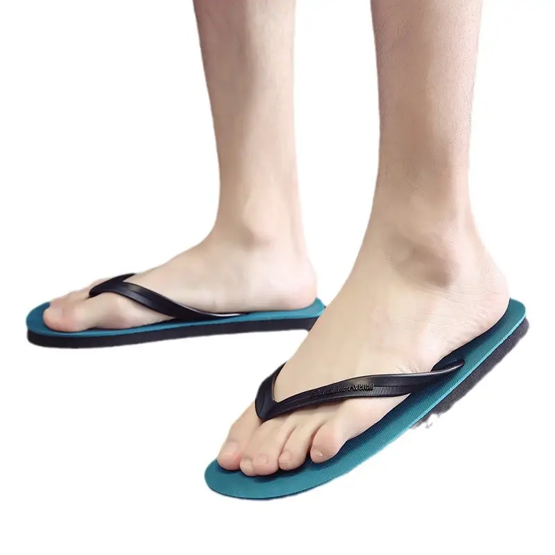Men's Summer Flip-Flops, Non-Slip Rubber Korean Style Trendy Slippers, Student Beach Thong Sandals, Anti-Slip and Wear-Resistant - Image 10