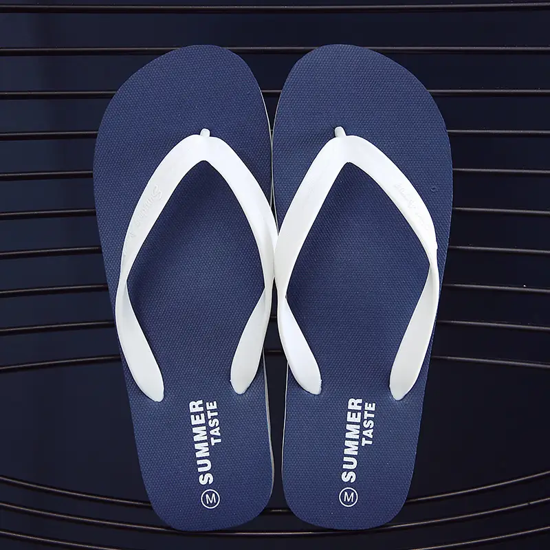 Men's Summer Flip-Flops, Non-Slip Rubber Korean Style Trendy Slippers, Student Beach Thong Sandals, Anti-Slip and Wear-Resistant - Image 5