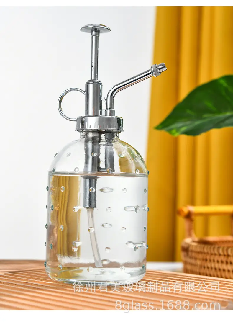 Transparent raindrop glass watering can 350ml desktop gardening potted fleshy watering can watering tools factory wholesale — feature 13