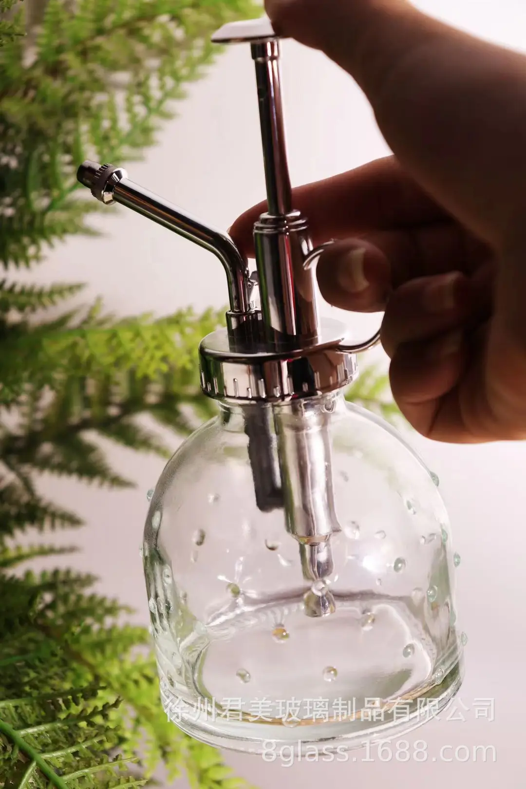 Transparent raindrop glass watering can 350ml desktop gardening potted fleshy watering can watering tools factory wholesale — feature 14