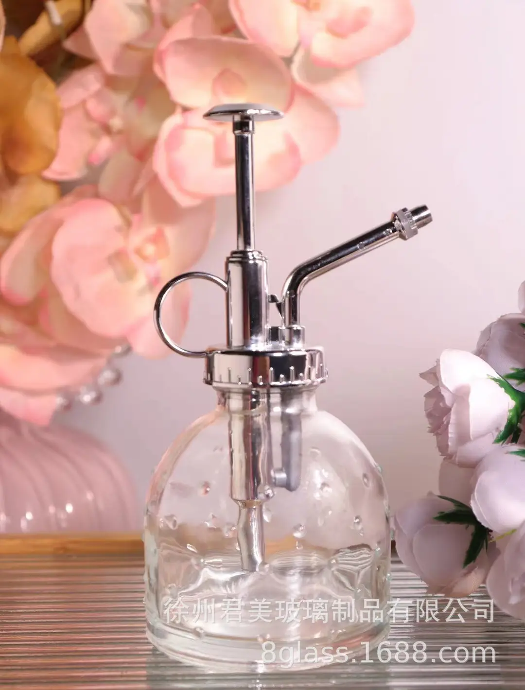 Transparent raindrop glass watering can 350ml desktop gardening potted fleshy watering can watering tools factory wholesale — feature 15