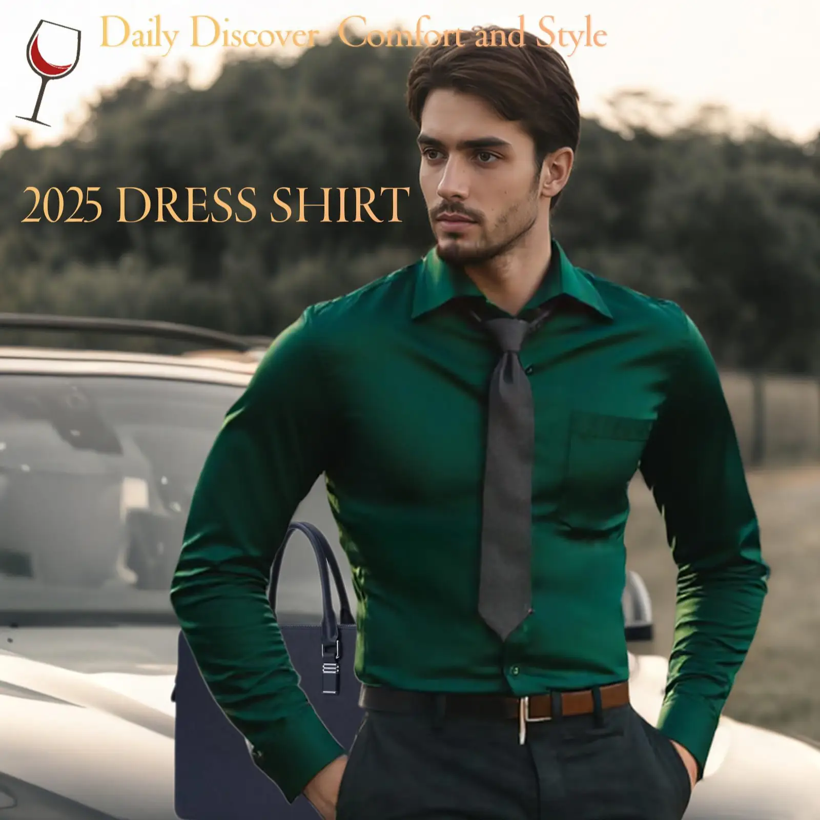 Men's Black Slim Fit Business Shirt 2026 - Image 14