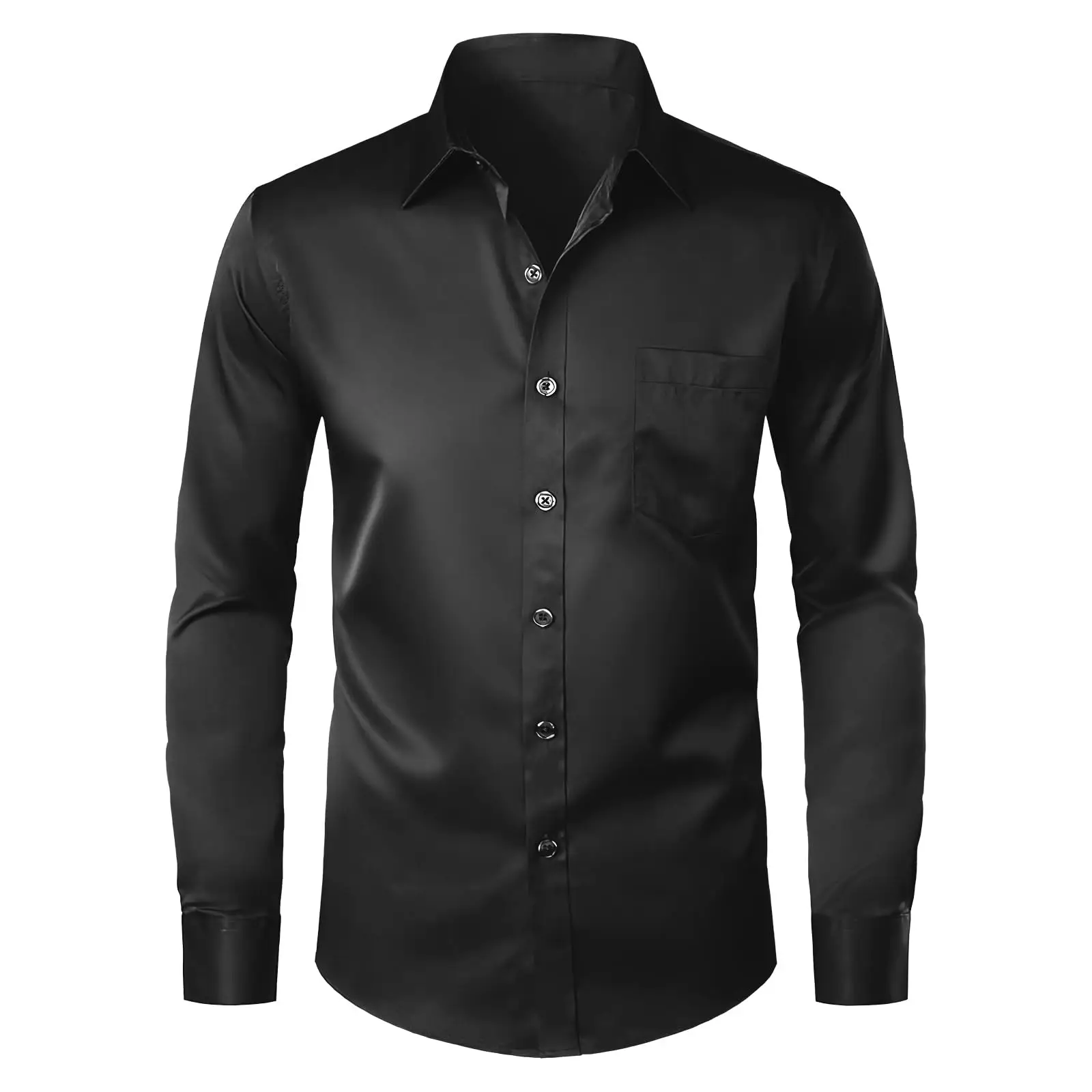 Men's Black Slim Fit Business Shirt 2026 - Image 15