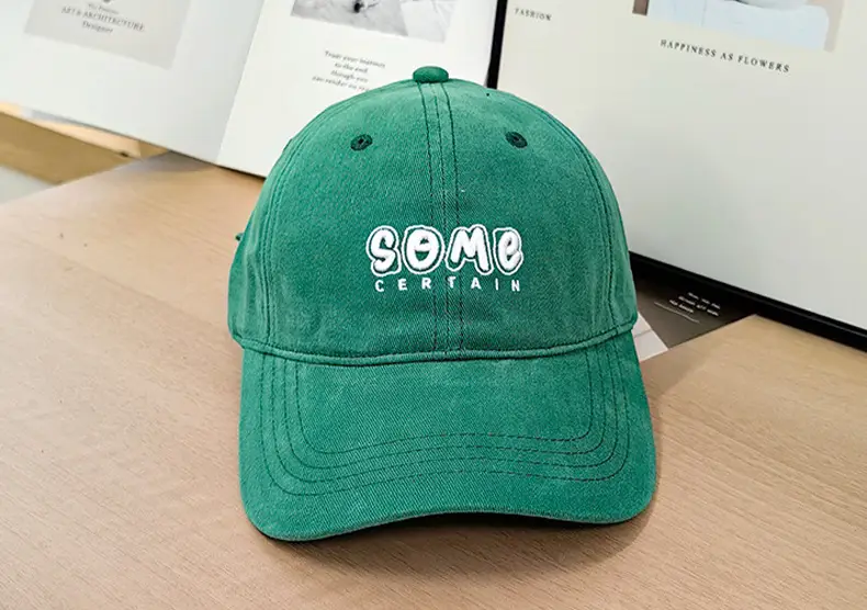 Dark Gray Baseball Cap with "Some Cat" Embroidery — feature 10