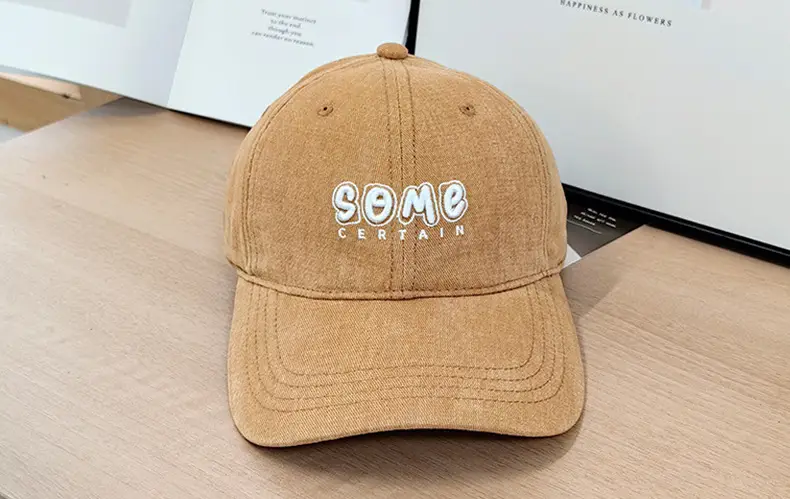 Dark Gray Baseball Cap with "Some Cat" Embroidery — feature 11
