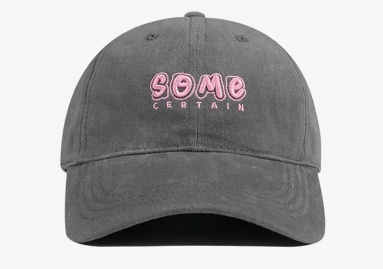 Dark Gray Baseball Cap with "Some Cat" Embroidery — feature 13