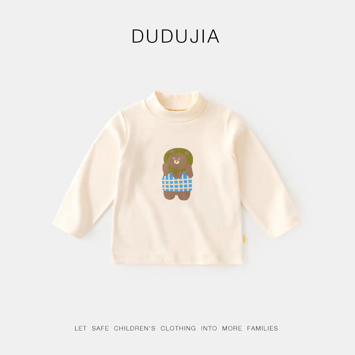 Dudu's Baby Long Sleeve T-Shirt Cream Spring Outfit