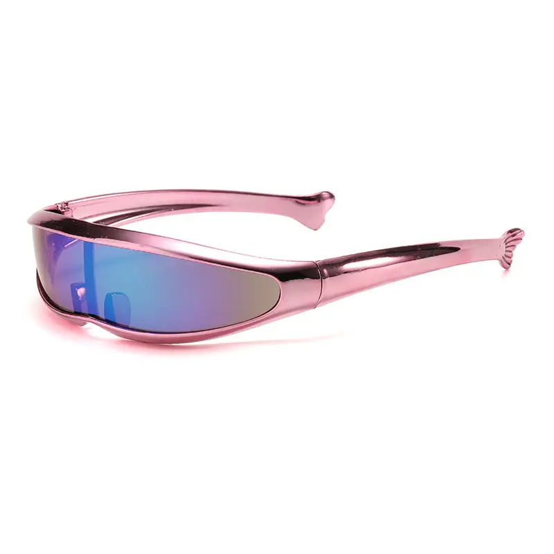 Futuristic Gold Sunglasses for Outdoor Sports - Image 2