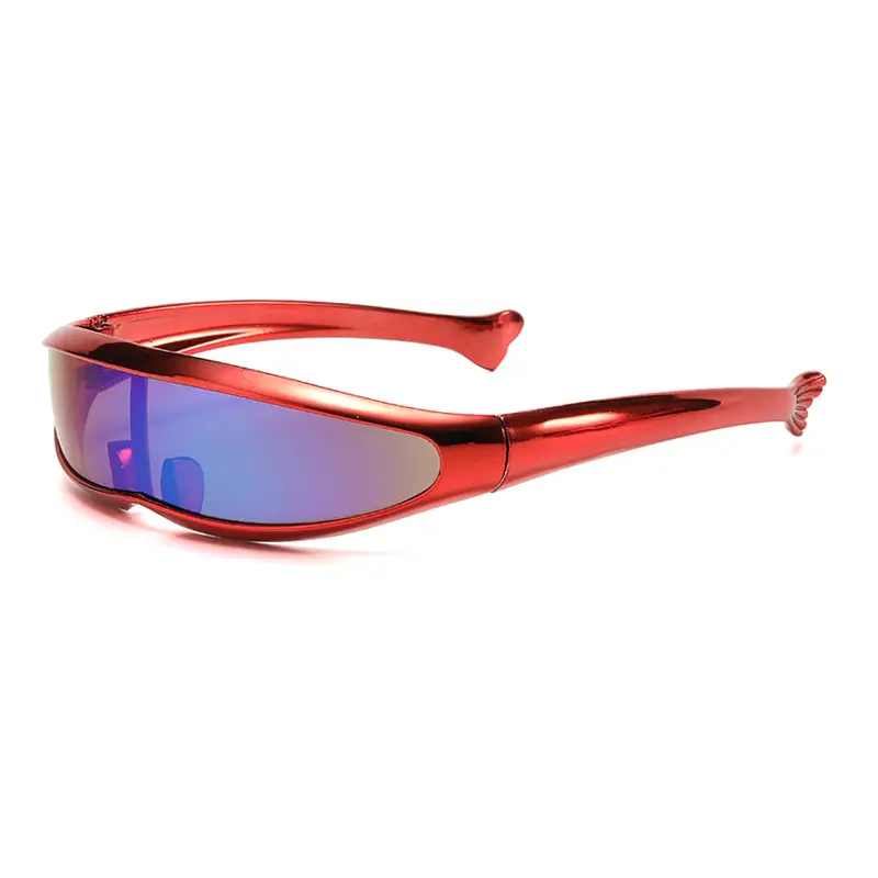 Futuristic Gold Sunglasses for Outdoor Sports - Image 5