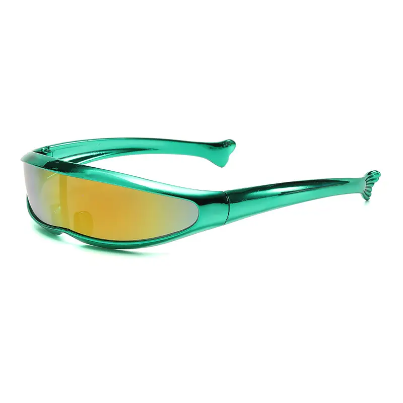 Futuristic Gold Sunglasses for Outdoor Sports - Image 6