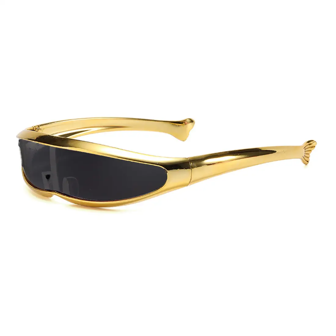 Futuristic Gold Sunglasses for Outdoor Sports - Image 8