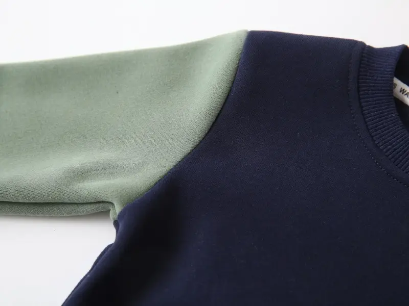Children's Fleece Sweatshirt 2026 New Autumn and Winter Children's Clothing Wholesale Boys' Patchwork Sleeve Thickened Warm Top One-Piece Dropshipping — feature 6