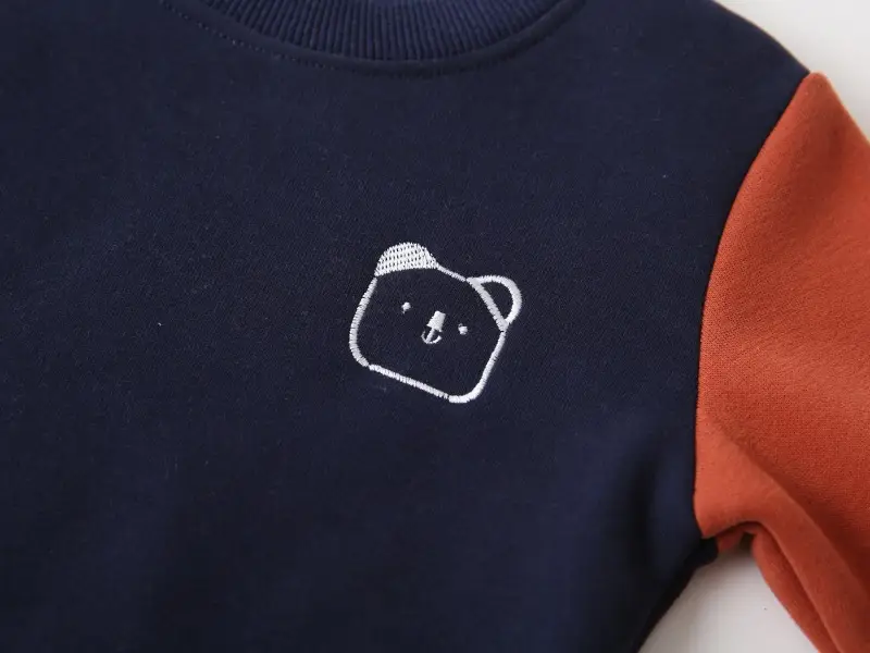 Children's Fleece Sweatshirt 2026 New Autumn and Winter Children's Clothing Wholesale Boys' Patchwork Sleeve Thickened Warm Top One-Piece Dropshipping — feature 7