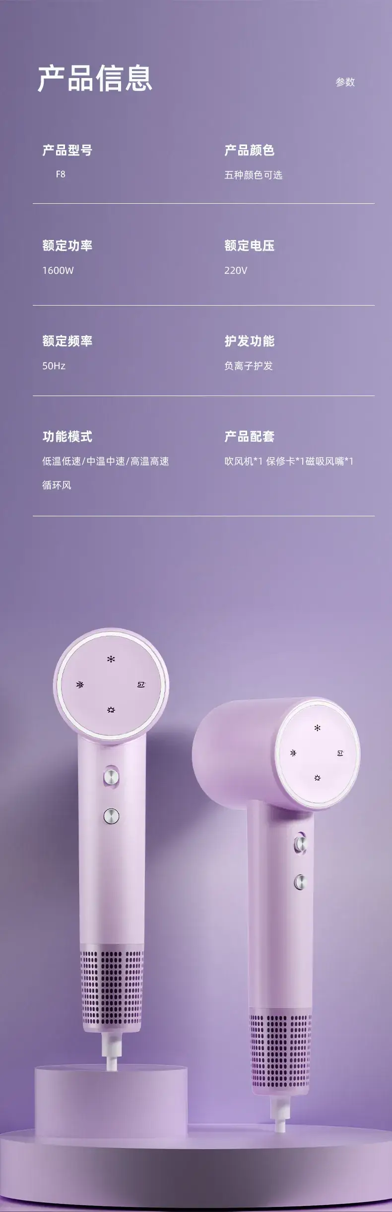 Cross-Border Hair Dryer Fast Drying Negative Ion — feature 21