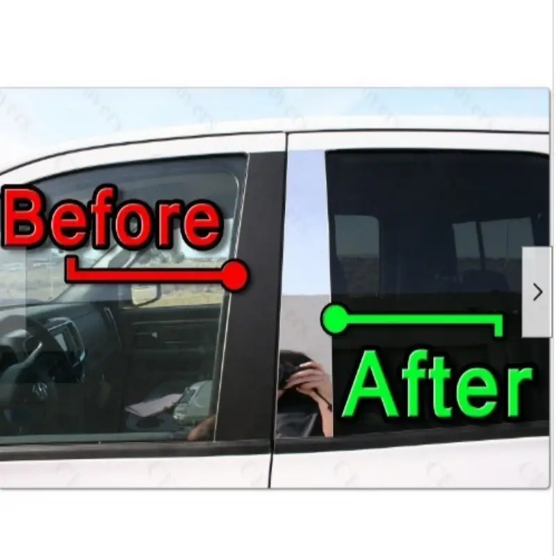 Applicable to 2016-2019 Chery Tiggo Ruihu 7 PRO window decoration door frame bright black center pillar sticker 20-23