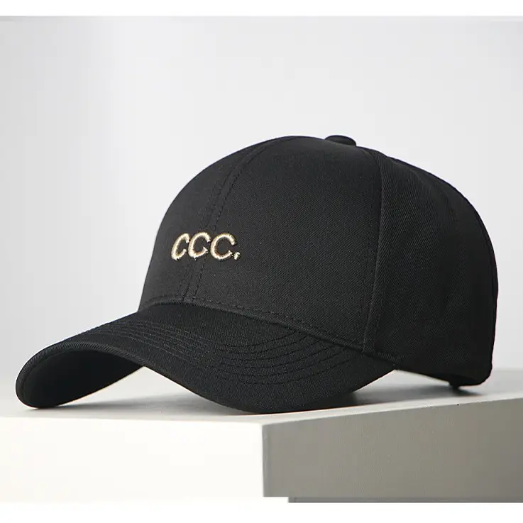 Women's Black White CCC Letter Baseball Cap UV Sunshade - Image 8