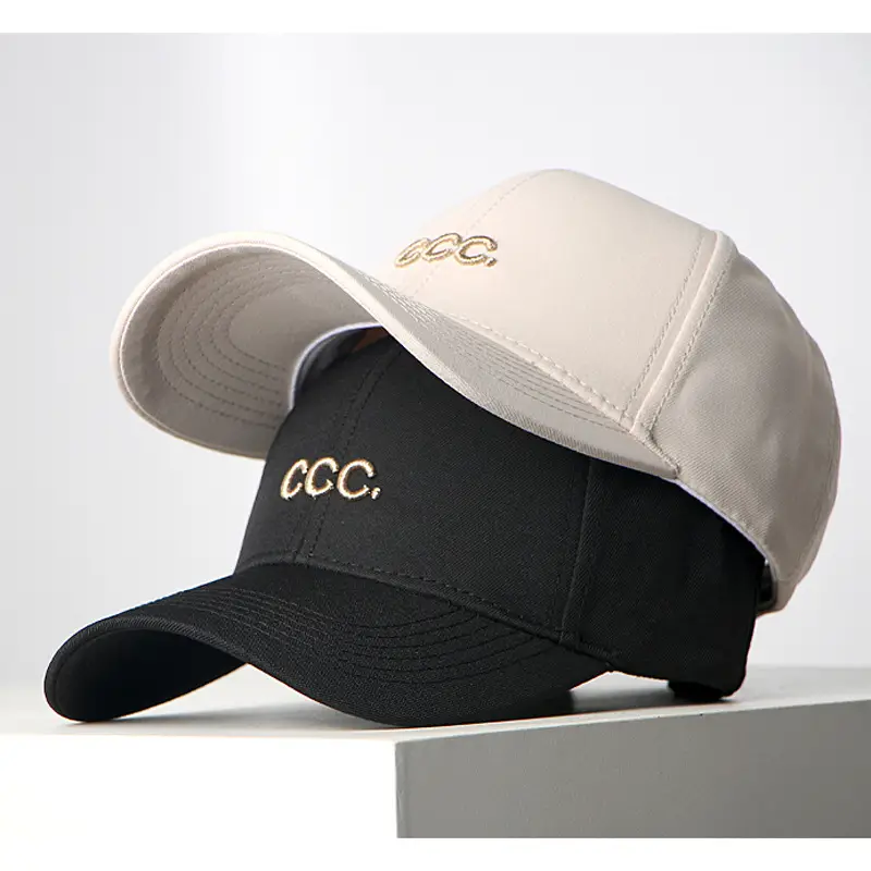 Women's Black White CCC Letter Baseball Cap UV Sunshade - Image 11
