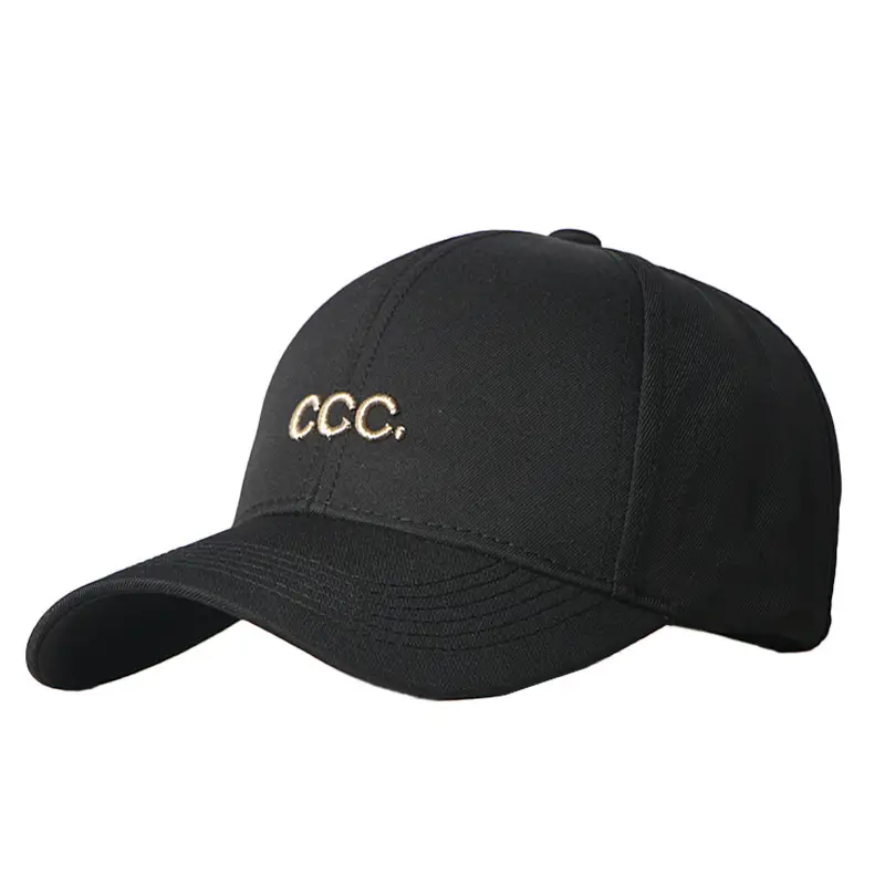Women's Black White CCC Letter Baseball Cap UV Sunshade - Image 12
