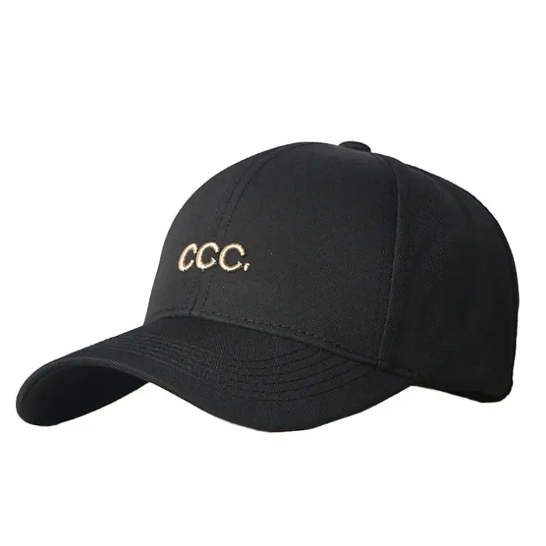 Women's Black White CCC Letter Baseball Cap UV Sunshade — feature 1