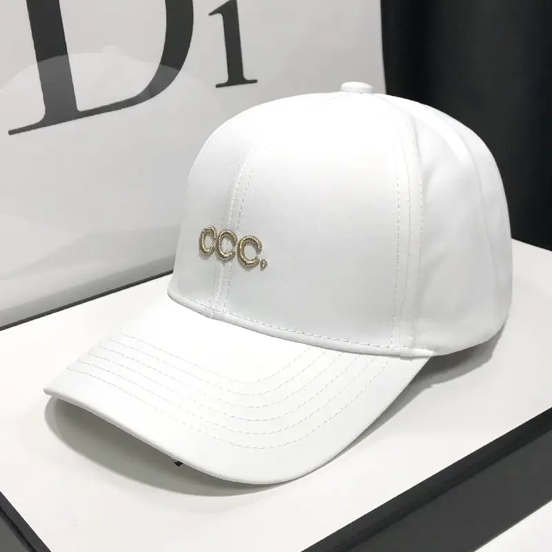 Women's Black White CCC Letter Baseball Cap UV Sunshade - Image 3