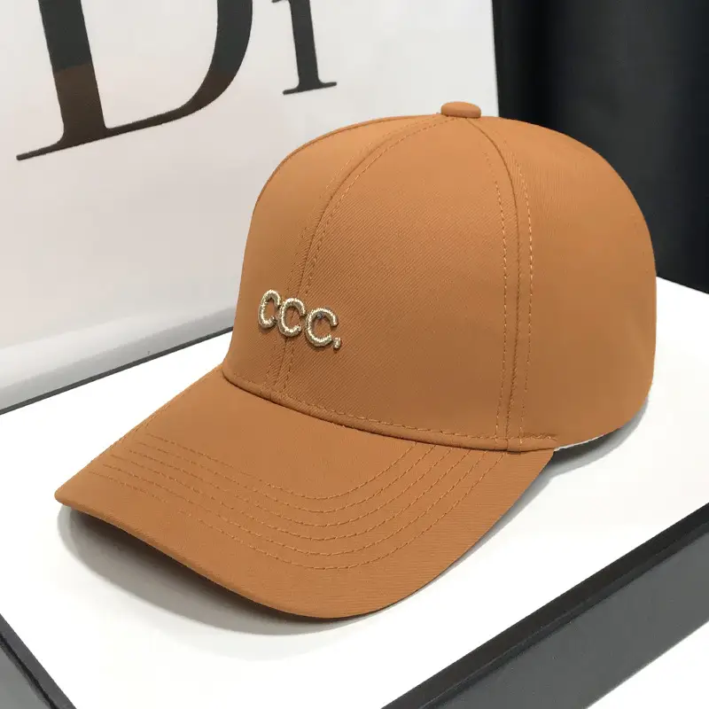 Women's Black White CCC Letter Baseball Cap UV Sunshade - Image 6