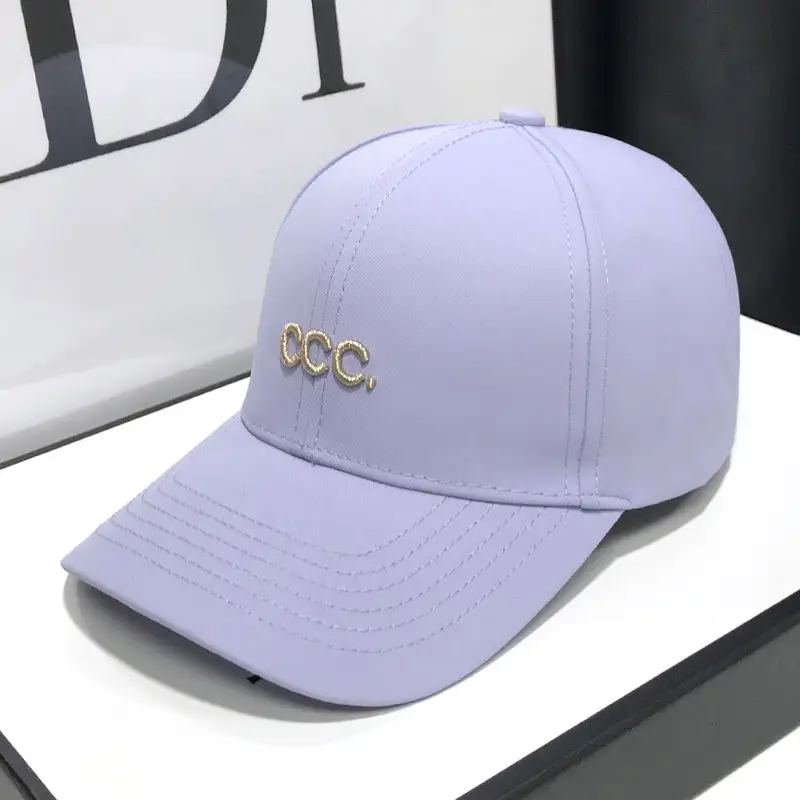 Women's Black White CCC Letter Baseball Cap UV Sunshade - Image 7