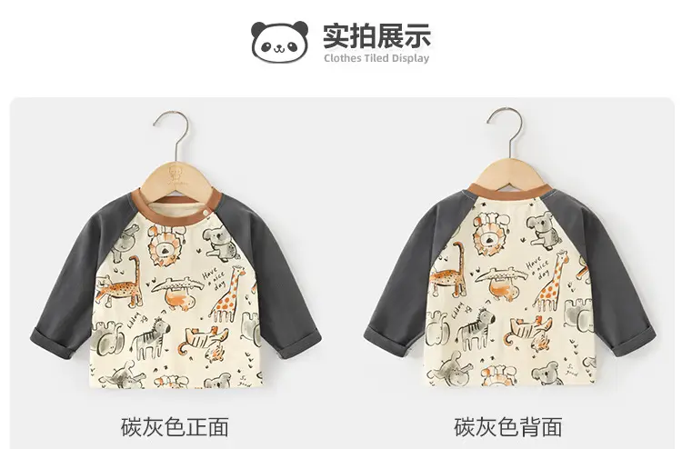 Pure Cotton Long Sleeve Baby Top for Boys Spring Autumn — feature 7