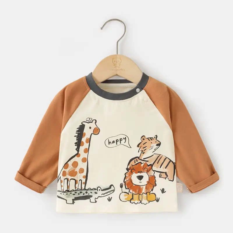 Pure Cotton Long Sleeve Baby Top for Boys Spring Autumn - Image 2