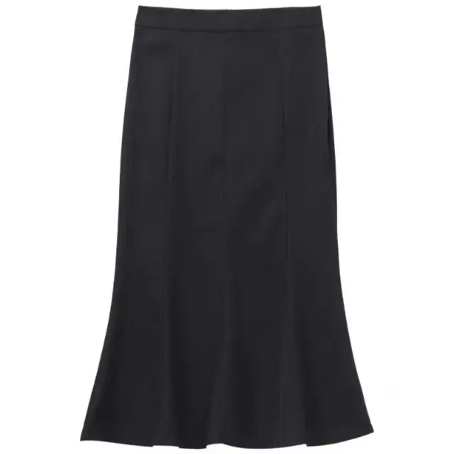 Women Fishtail Skirt Mid Waist Slim Fit Long Sleeve