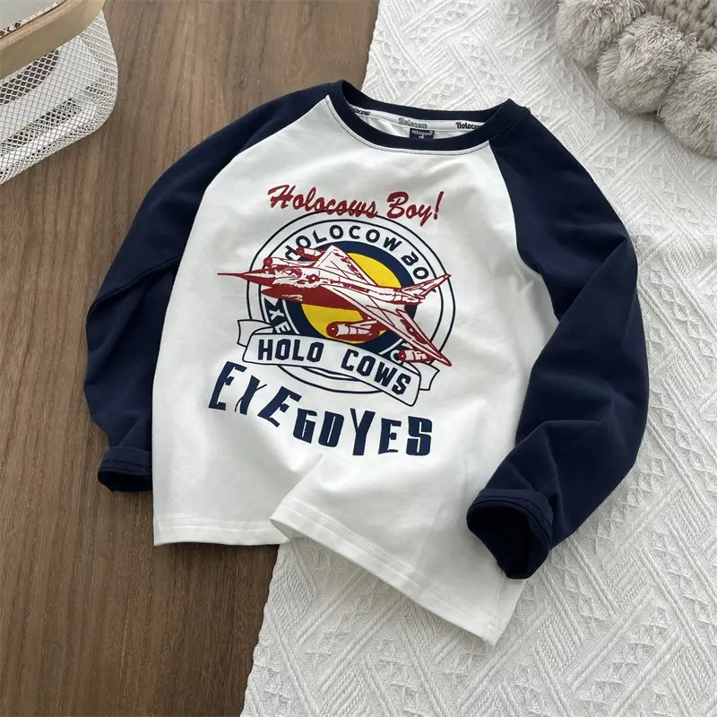 Children's Polo Cops Sweatshirt White Blue Medium Small - Image 4