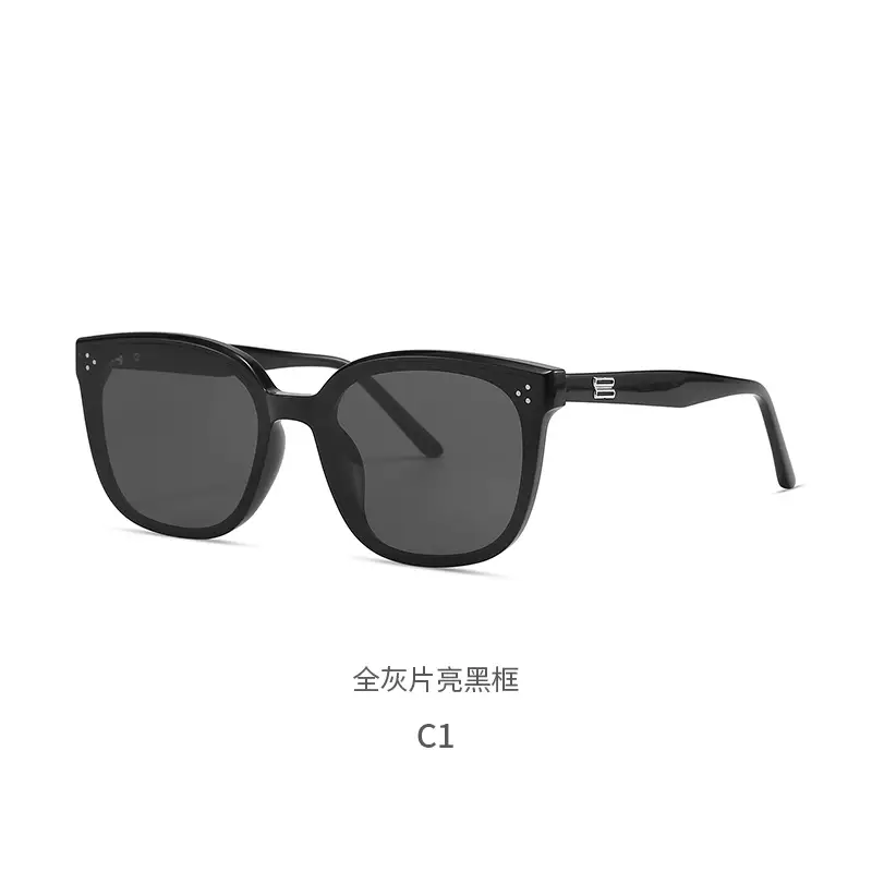 UV-Proof Women Sunglasses Large Frame Black - Image 8
