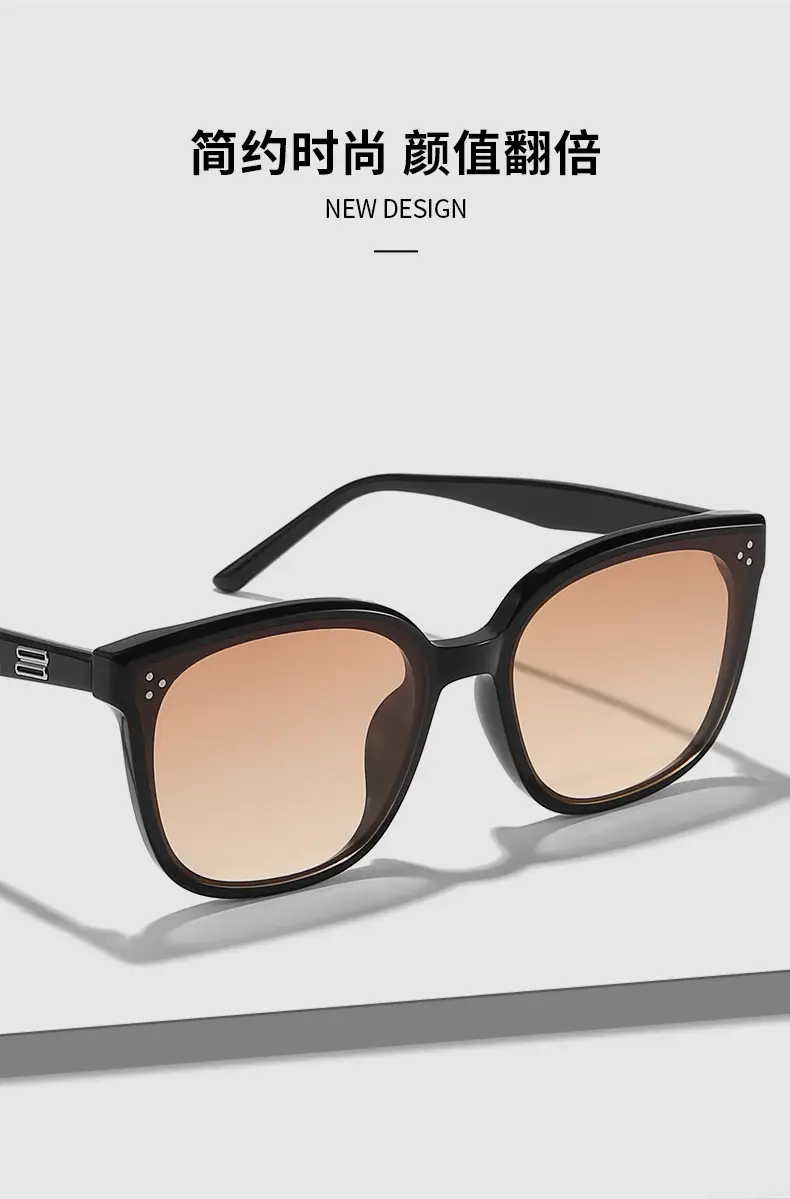 UV-Proof Women Sunglasses Large Frame Black — feature 2