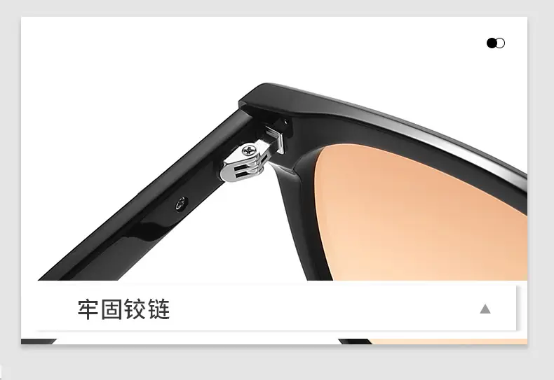 UV-Proof Women Sunglasses Large Frame Black — feature 8
