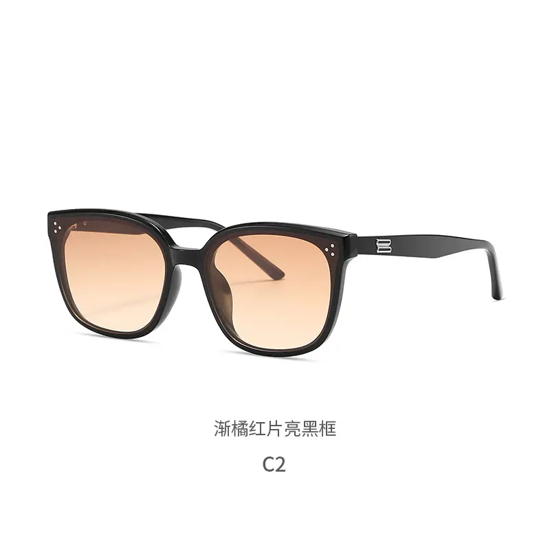UV-Proof Women Sunglasses Large Frame Black - Image 2