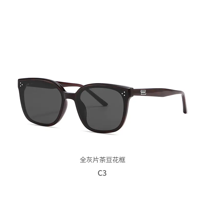 UV-Proof Women Sunglasses Large Frame Black - Image 3