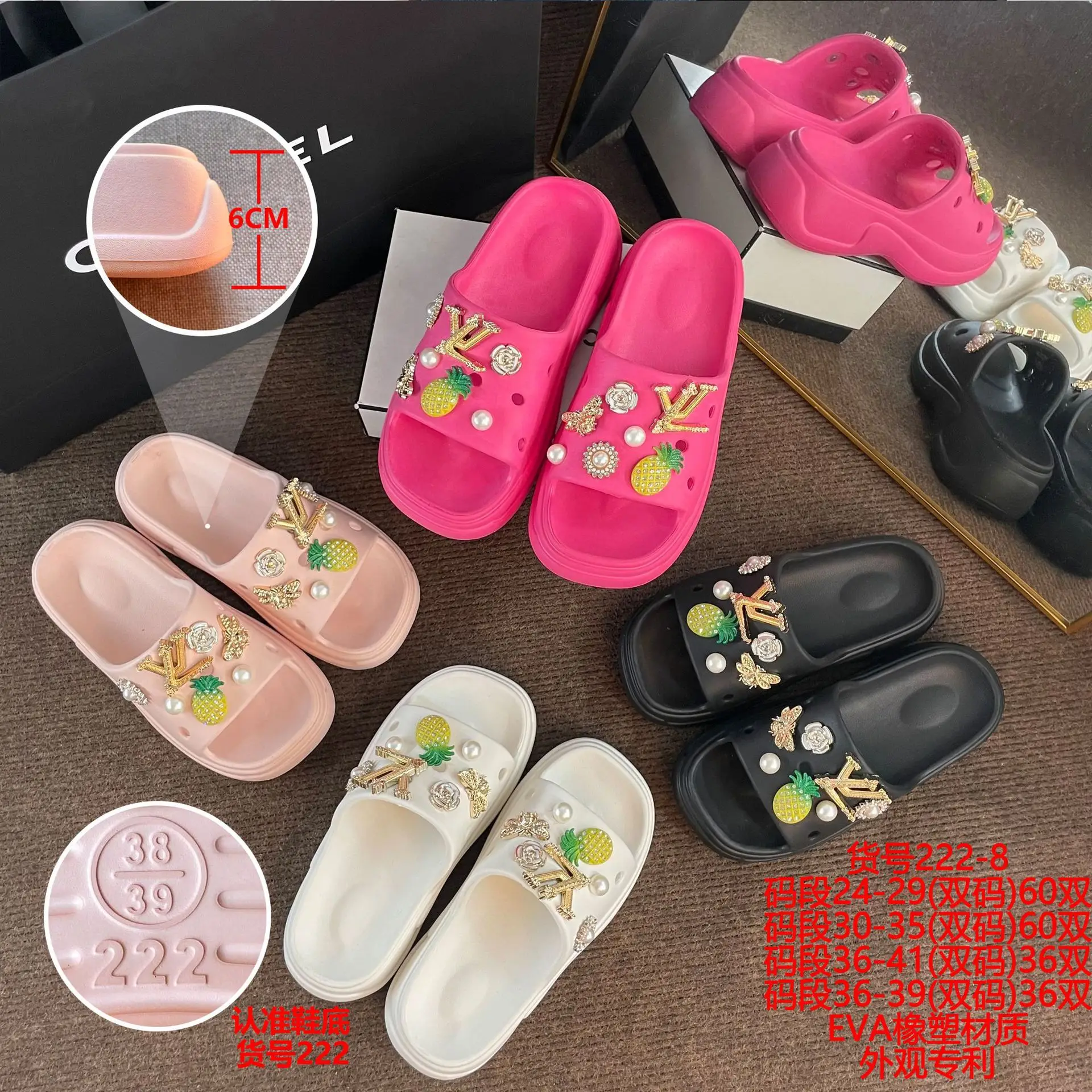 Women's 2024 Summer Joker Casual Slippers Gold Embroidery - Image 36