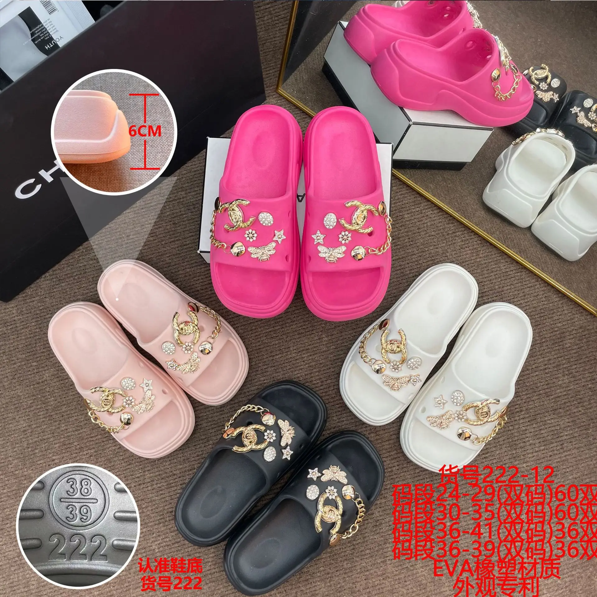Women's 2024 Summer Joker Casual Slippers Gold Embroidery - Image 32