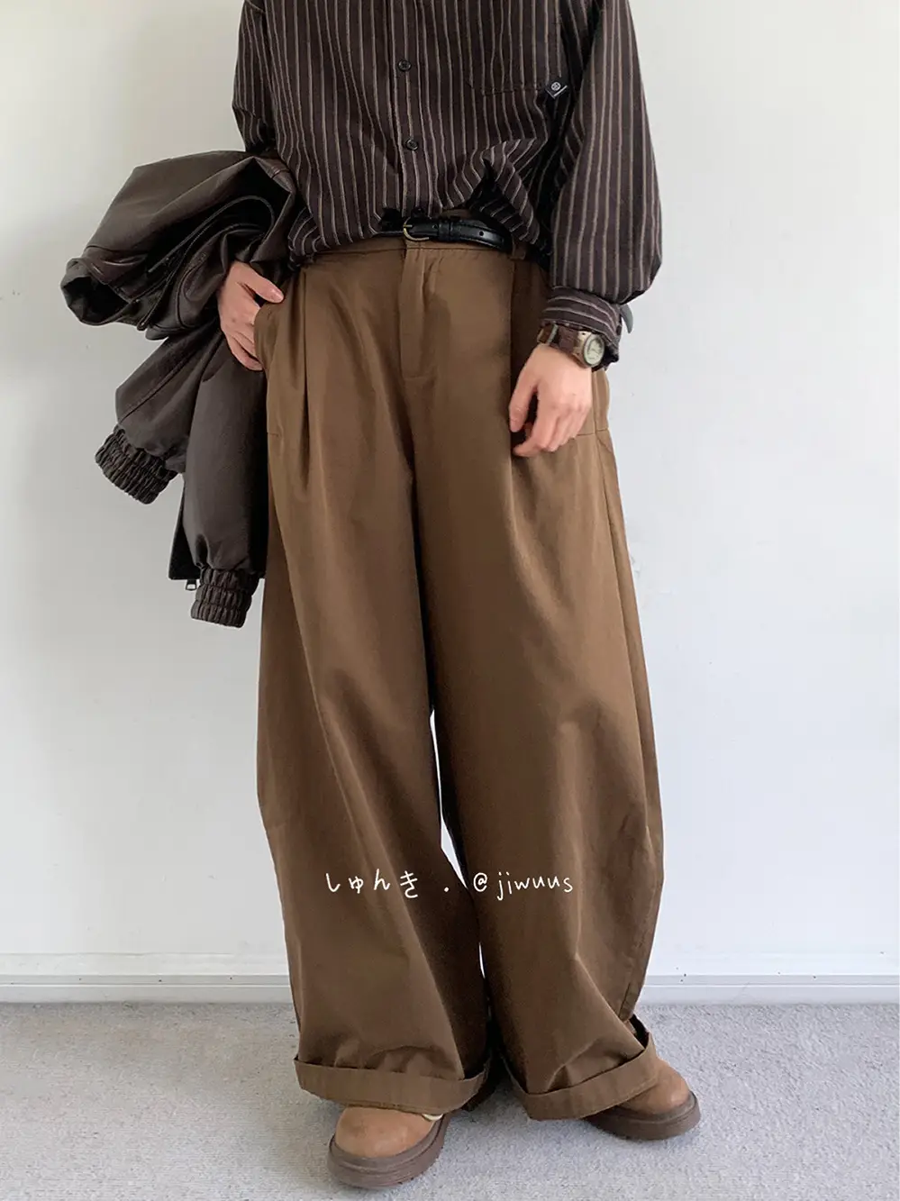 Japanese Style Men's Black Wide Leg Pants - Image 4