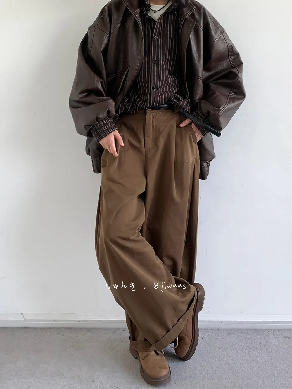 Japanese Style Men's Black Wide Leg Pants - Image 7