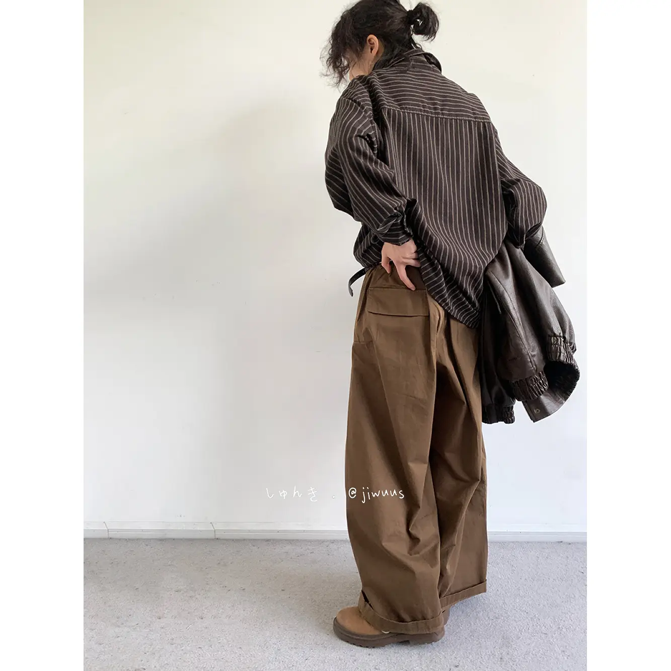 Japanese Style Men's Black Wide Leg Pants — feature 11