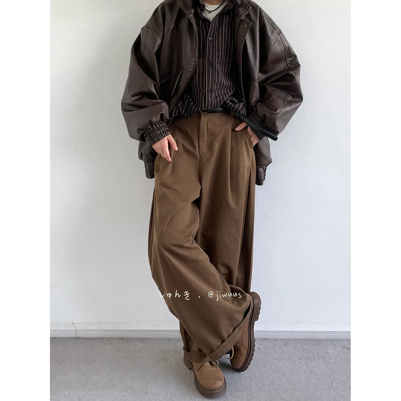 Japanese Style Men's Black Wide Leg Pants — feature 4
