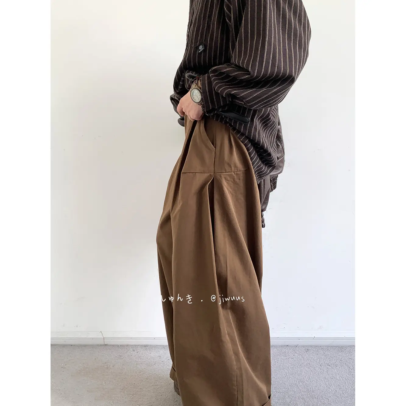 Japanese Style Men's Black Wide Leg Pants — feature 5