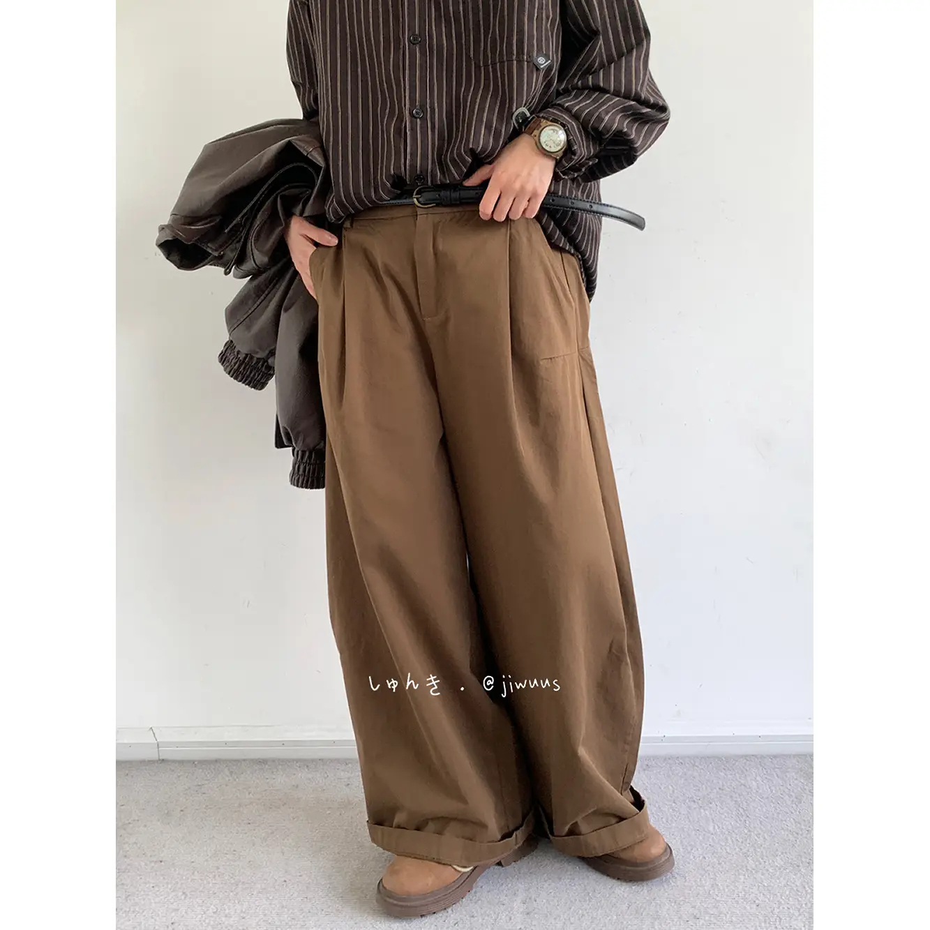 Japanese Style Men's Black Wide Leg Pants — feature 6