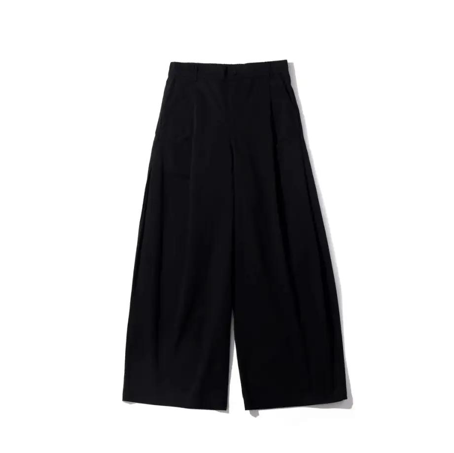 Japanese Style Men's Black Wide Leg Pants - Image 2