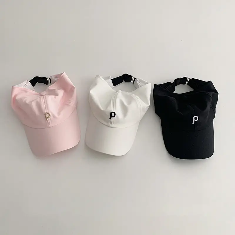 Children's Sunscreen Cap Pink White Cool Baseball Cap - Image 4