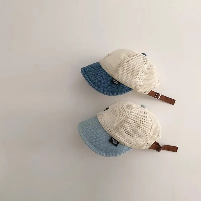 Yipan Kids Sunscreen Hat Blue Beanie Big Brim Duck Tongue - Image 5